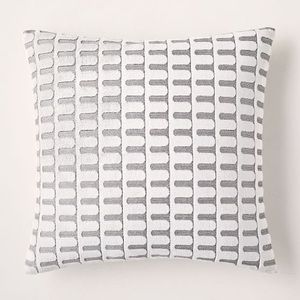 3 West Elm Grey and White Pillow Covers, 24"x24",